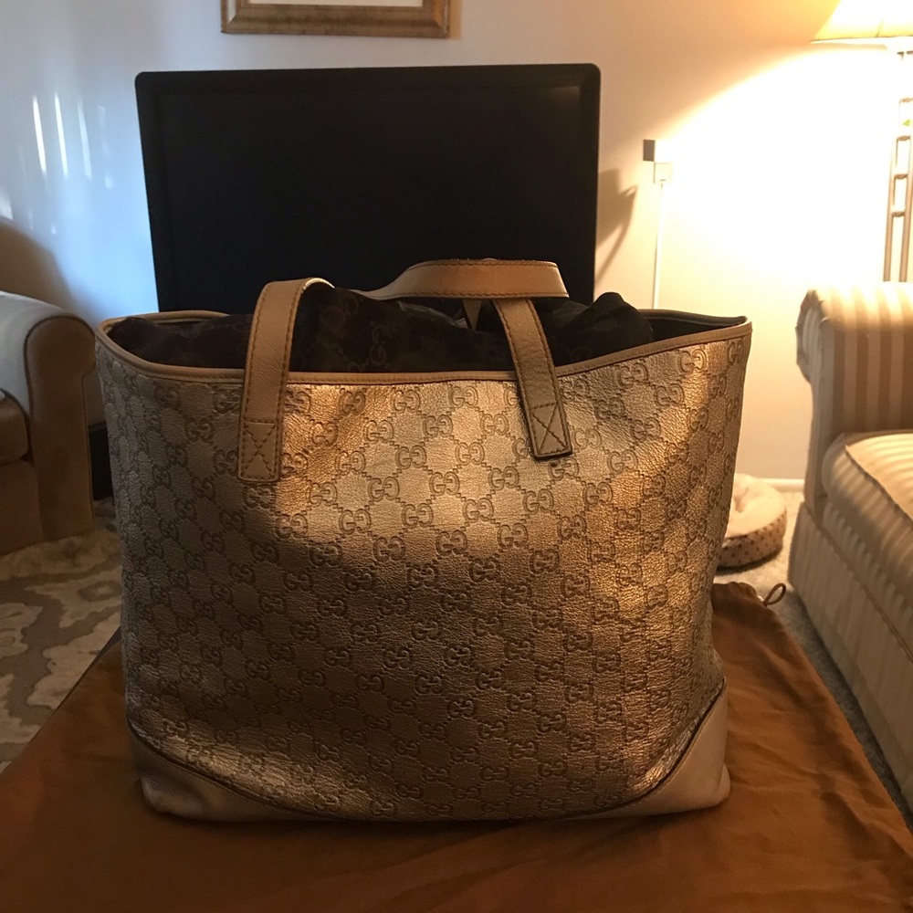 Gucci Guccissima tote in Silver